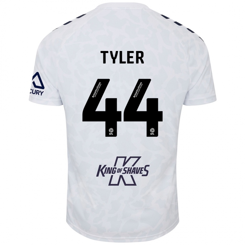 Hombre Camiseta Cian Tyler #44 Blanco 2ª Equipación 2024/25 La Camisa Perú