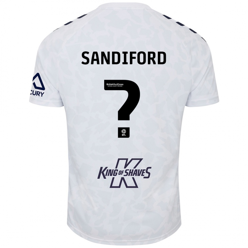 Hombre Camiseta Greg Sandiford #0 Blanco 2ª Equipación 2024/25 La Camisa Perú