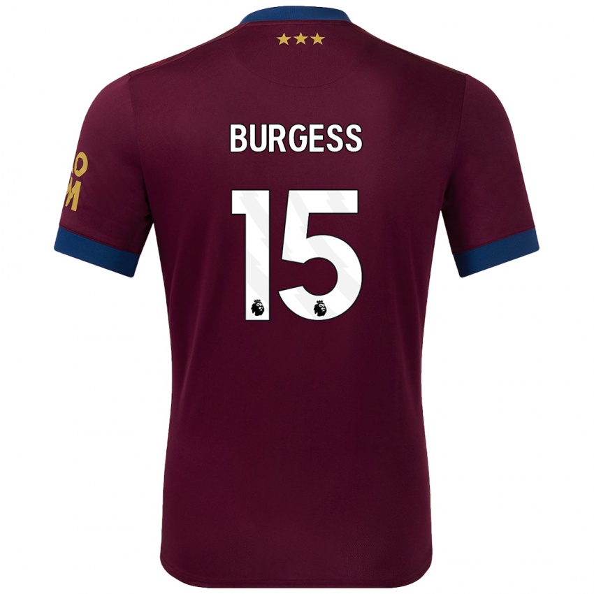 Hombre Camiseta Cameron Burgess #15 Marrón 2ª Equipación 2024/25 La Camisa Perú