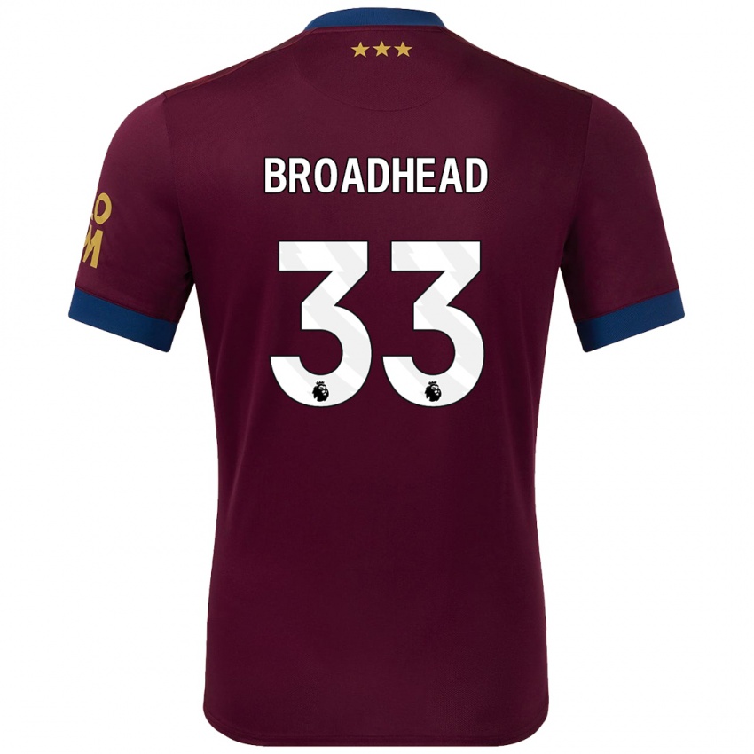 Hombre Camiseta Nathan Broadhead #33 Marrón 2ª Equipación 2024/25 La Camisa Perú