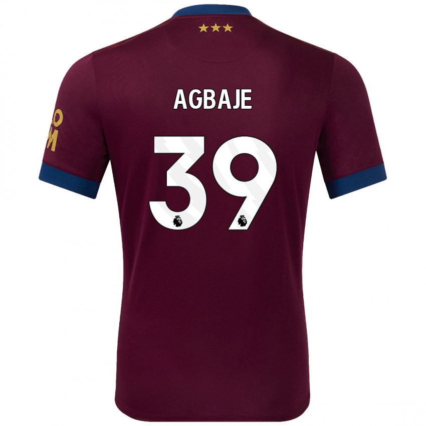 Hombre Camiseta Edwin Agbaje #39 Marrón 2ª Equipación 2024/25 La Camisa Perú