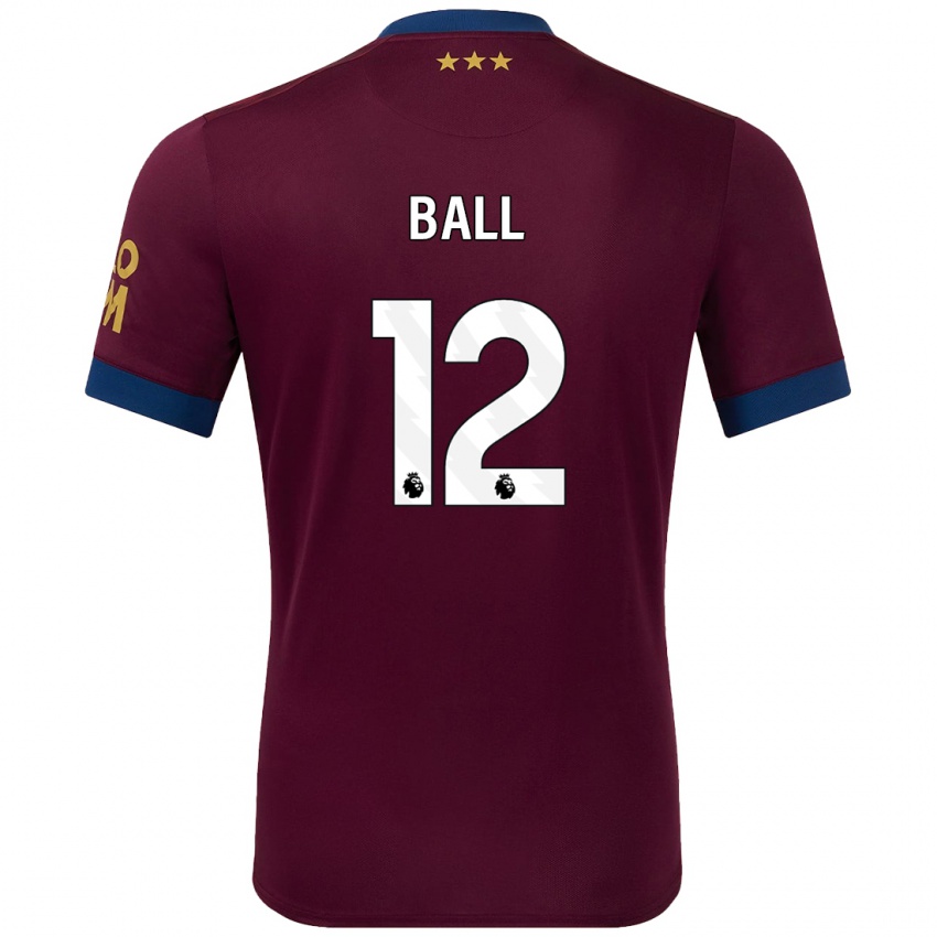 Hombre Camiseta Dominic Ball #12 Marrón 2ª Equipación 2024/25 La Camisa Perú