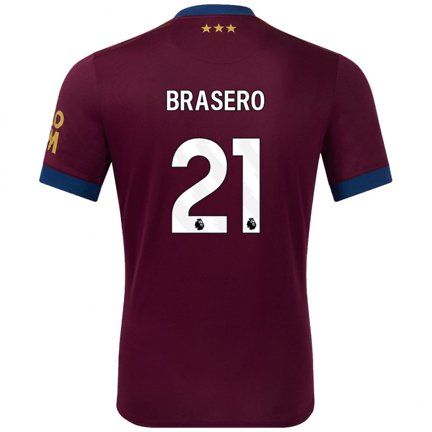 Hombre Camiseta Sarah Brasero-Carreira #21 Marrón 2ª Equipación 2024/25 La Camisa Perú