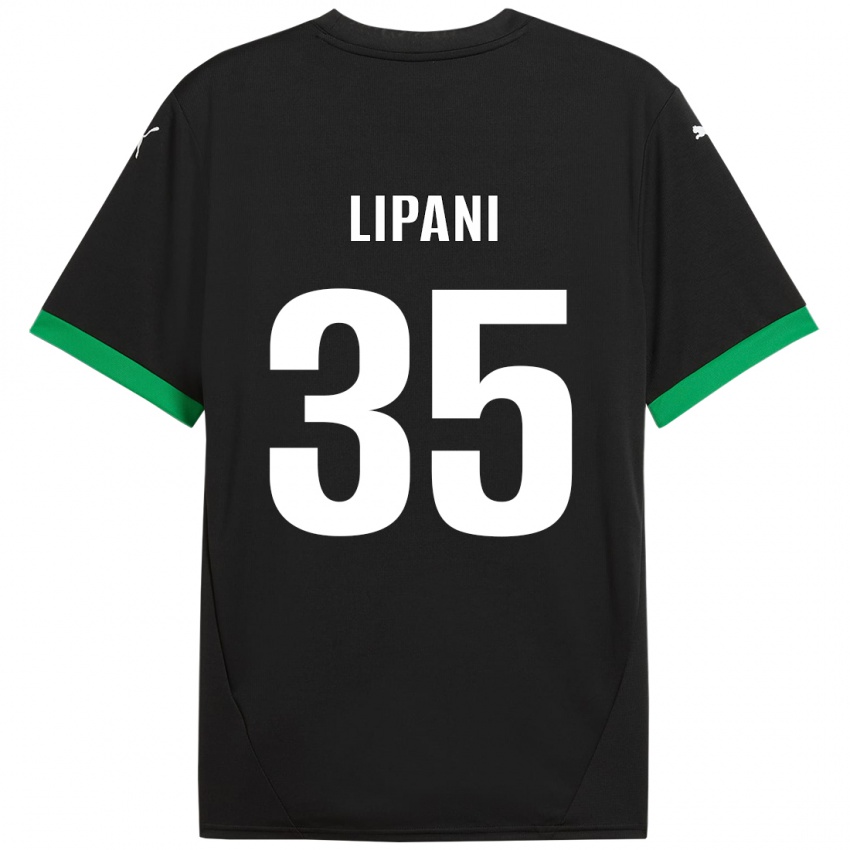 Mujer Camiseta Luca Lipani #35 Negro Verde Oscuro 1ª Equipación 2024/25 La Camisa Perú