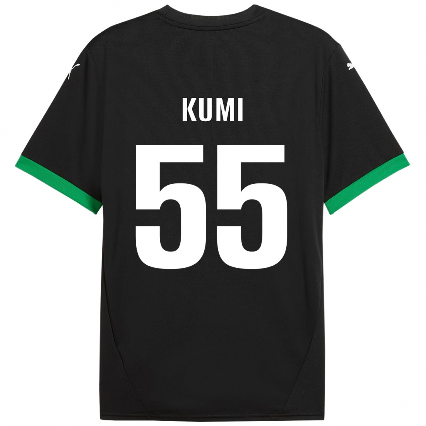 Mujer Camiseta Justin Kumi #55 Negro Verde Oscuro 1ª Equipación 2024/25 La Camisa Perú