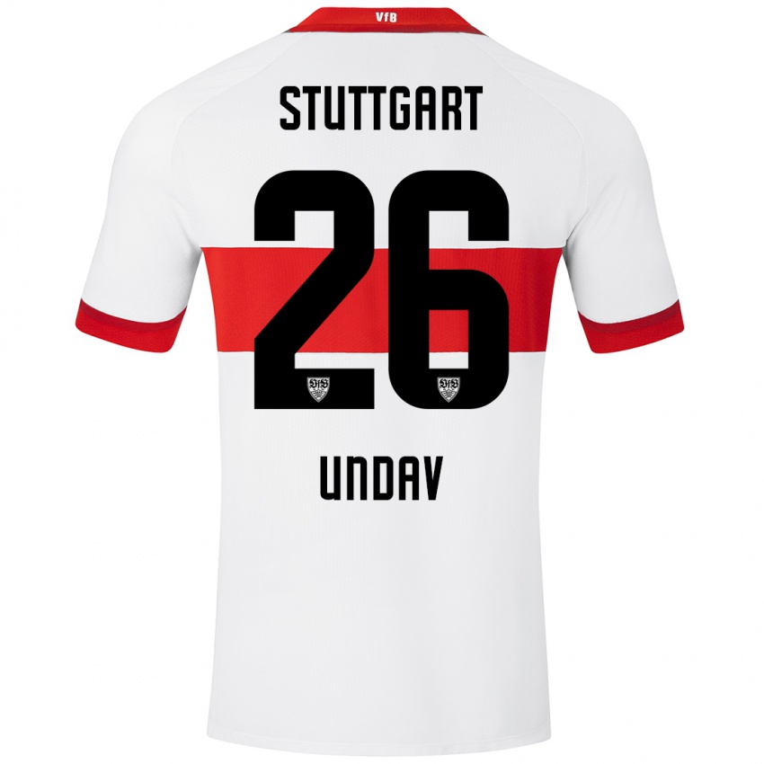 Mujer Camiseta Deniz Undav #26 Blanco Rojo 1ª Equipación 2024/25 La Camisa Perú