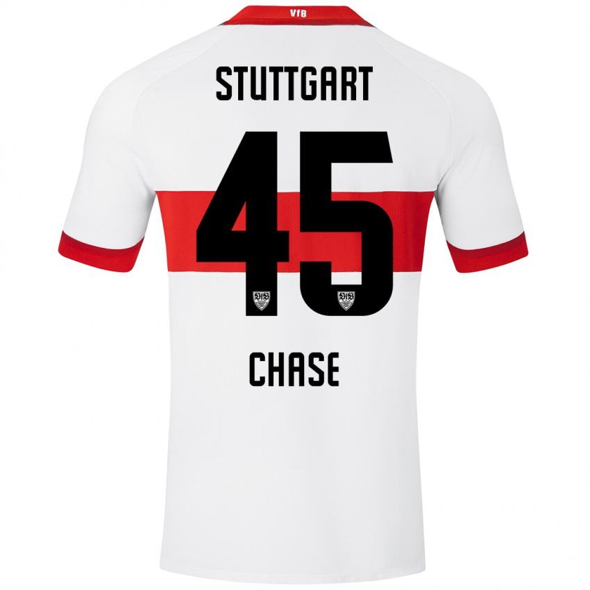 Mujer Camiseta Anrie Chase #45 Blanco Rojo 1ª Equipación 2024/25 La Camisa Perú