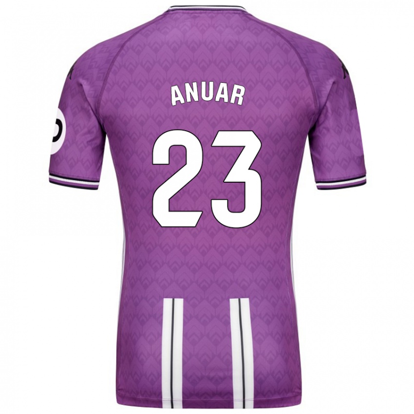 Mujer Camiseta Anuar #23 Púrpura Blanco 1ª Equipación 2024/25 La Camisa Perú