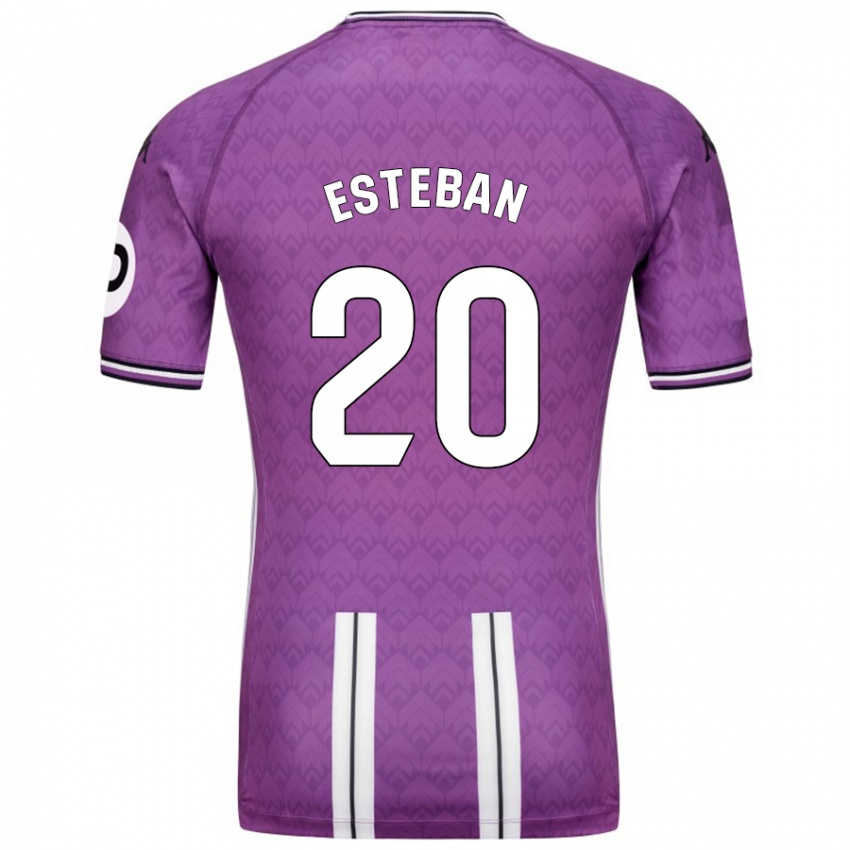 Mujer Camiseta Sergio Esteban #20 Púrpura Blanco 1ª Equipación 2024/25 La Camisa Perú