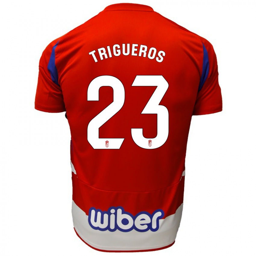 Mujer Camiseta Manu Trigueros #23 Rojo Blanco Azul 1ª Equipación 2024/25 La Camisa Perú