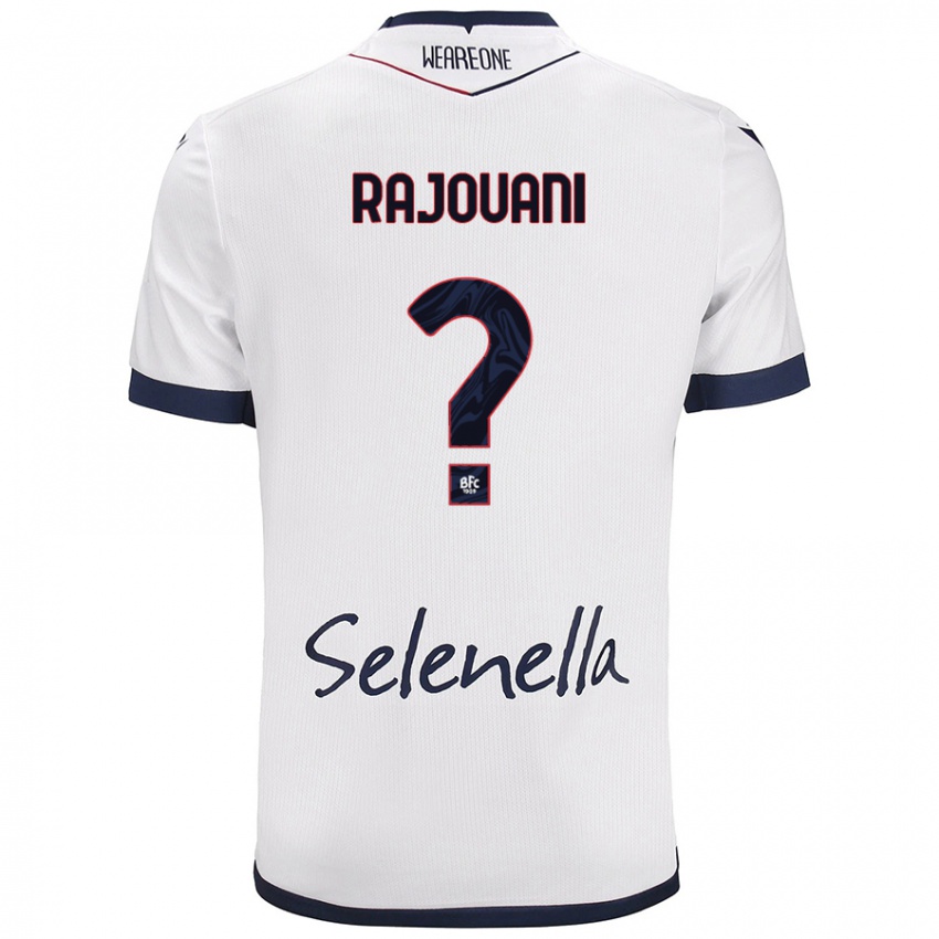 Mujer Camiseta Yassir Rajouani #0 Blanco Azul Real 2ª Equipación 2024/25 La Camisa Perú