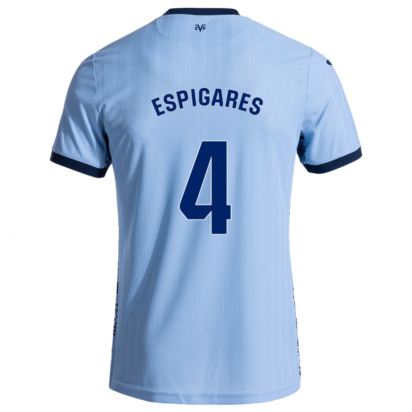 Mujer Camiseta Antonio Espigares #4 Azul Cielo 2ª Equipación 2024/25 La Camisa Perú