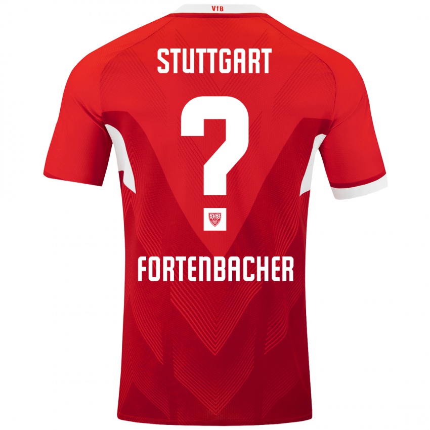 Mujer Camiseta Jannik Fortenbacher #0 Rojo Blanco 2ª Equipación 2024/25 La Camisa Perú