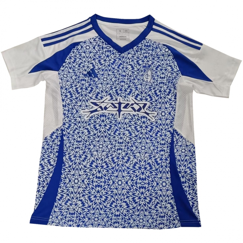 Mujer Camiseta Álvaro Justo #0 Blanco Azul 2ª Equipación 2024/25 La Camisa Perú