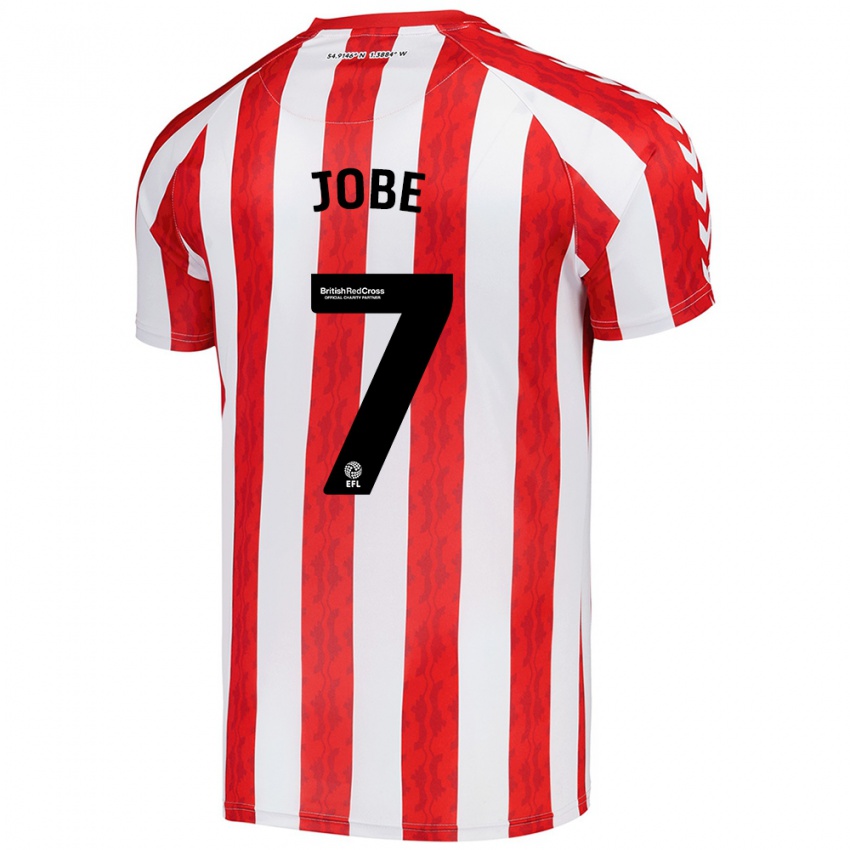 Niño Camiseta Jobe Bellingham #7 Rojo Blanco 1ª Equipación 2024/25 La Camisa Perú