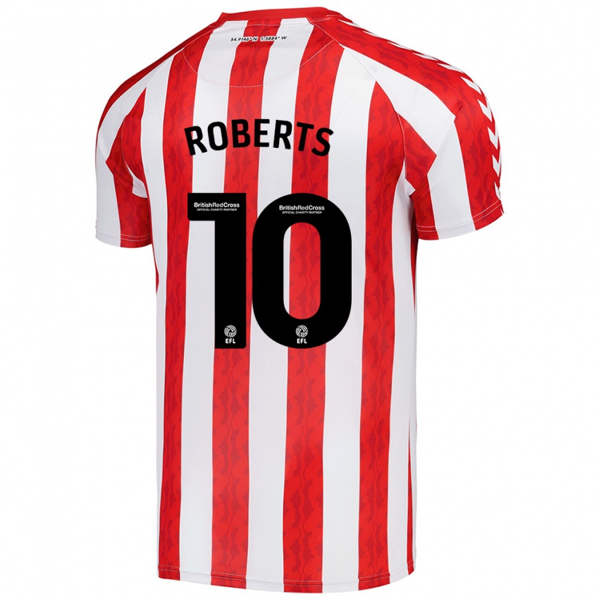 Niño Camiseta Patrick Roberts #10 Rojo Blanco 1ª Equipación 2024/25 La Camisa Perú