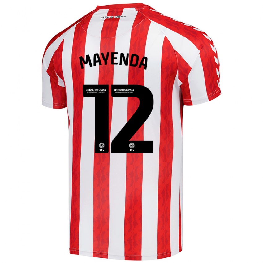 Niño Camiseta Eliezer Mayenda #12 Rojo Blanco 1ª Equipación 2024/25 La Camisa Perú