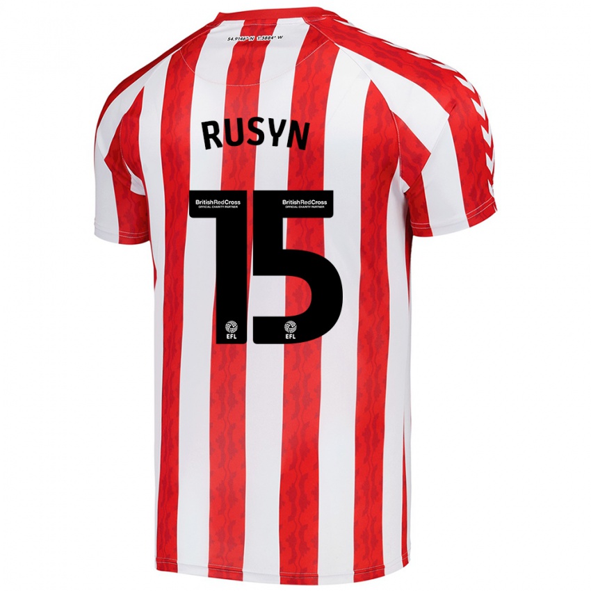 Niño Camiseta Nazariy Rusyn #15 Rojo Blanco 1ª Equipación 2024/25 La Camisa Perú