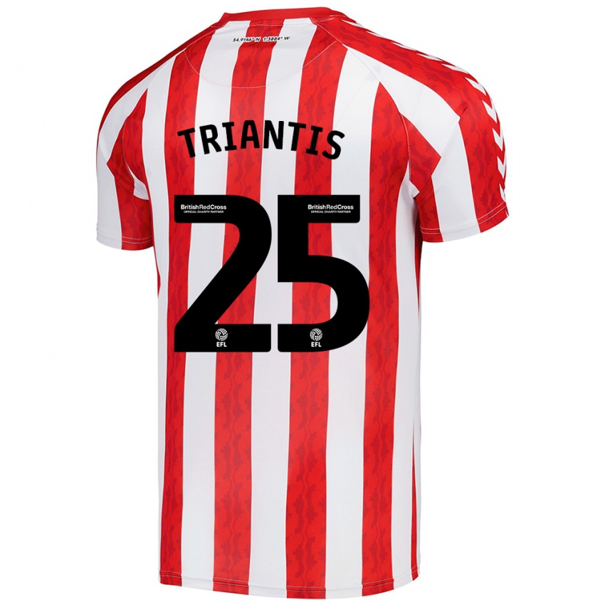 Niño Camiseta Nectarios Triantis #25 Rojo Blanco 1ª Equipación 2024/25 La Camisa Perú