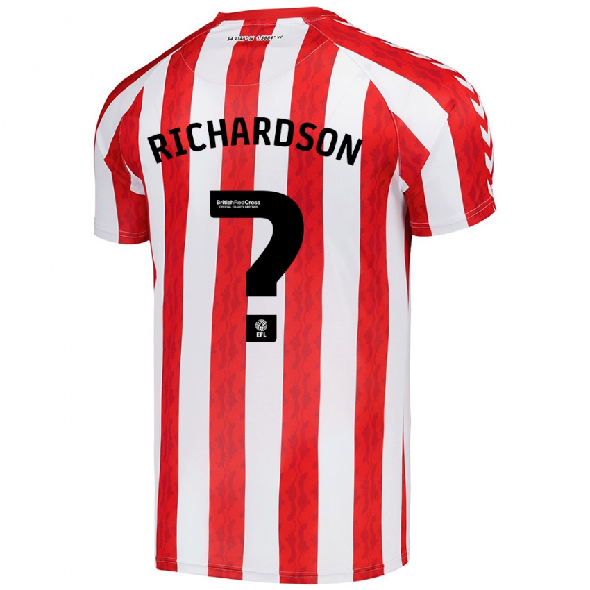 Niño Camiseta Adam Richardson #0 Rojo Blanco 1ª Equipación 2024/25 La Camisa Perú