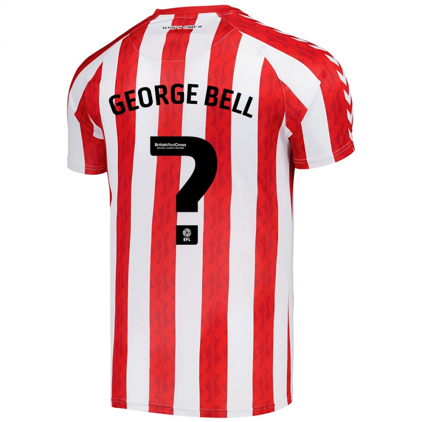 Niño Camiseta George Bell #0 Rojo Blanco 1ª Equipación 2024/25 La Camisa Perú