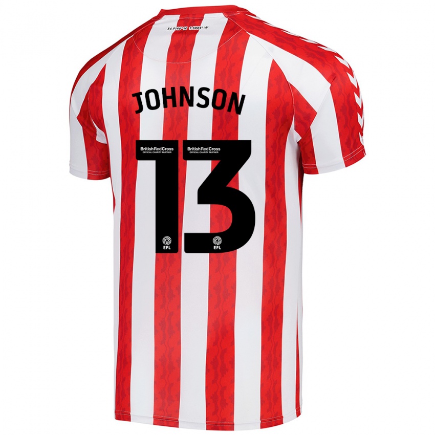 Niño Camiseta Zak Johnson #13 Rojo Blanco 1ª Equipación 2024/25 La Camisa Perú