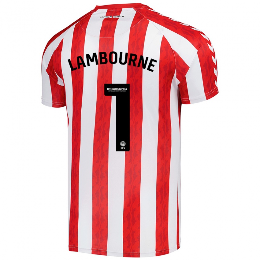 Niño Camiseta Demi Lambourne #1 Rojo Blanco 1ª Equipación 2024/25 La Camisa Perú