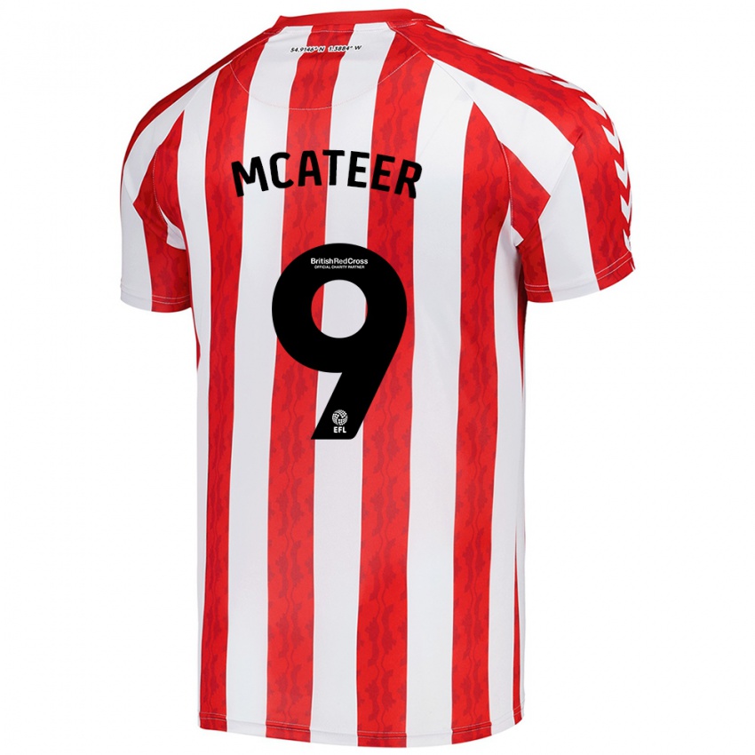 Niño Camiseta Mary Mcateer #9 Rojo Blanco 1ª Equipación 2024/25 La Camisa Perú