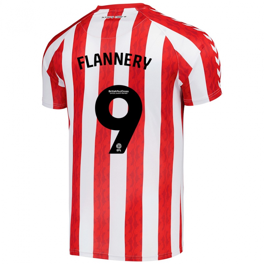 Niño Camiseta Keira Flannery #9 Rojo Blanco 1ª Equipación 2024/25 La Camisa Perú