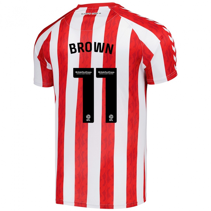 Niño Camiseta Jessica Brown #11 Rojo Blanco 1ª Equipación 2024/25 La Camisa Perú