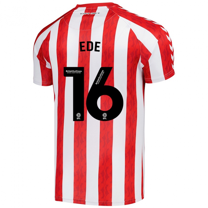 Niño Camiseta Grace Ede #16 Rojo Blanco 1ª Equipación 2024/25 La Camisa Perú