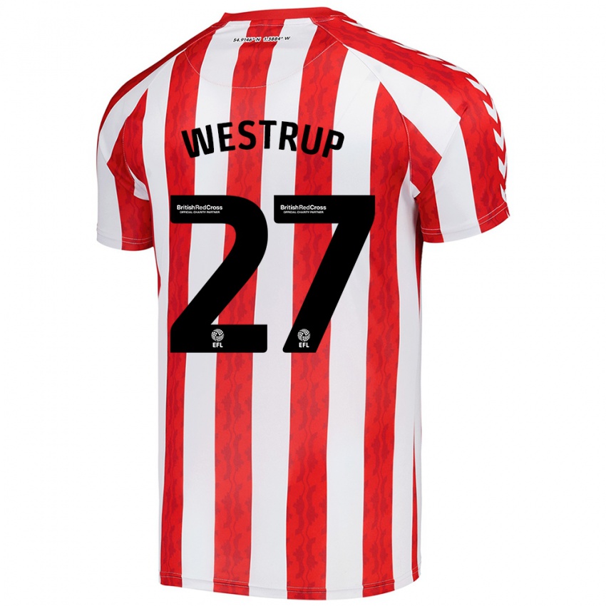 Niño Camiseta Brianna Westrup #27 Rojo Blanco 1ª Equipación 2024/25 La Camisa Perú