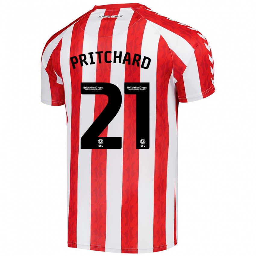 Niño Camiseta Alex Pritchard #21 Rojo Blanco 1ª Equipación 2024/25 La Camisa Perú