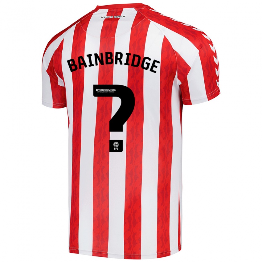 Niño Camiseta Oliver Bainbridge #0 Rojo Blanco 1ª Equipación 2024/25 La Camisa Perú