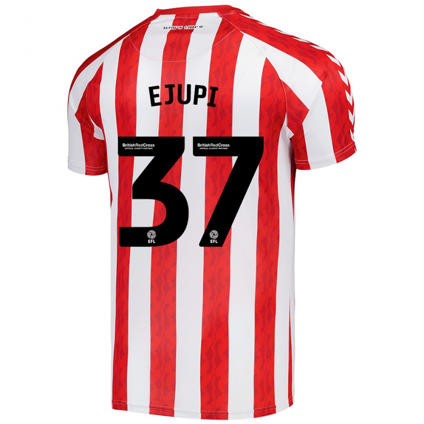 Niño Camiseta Elizabeta Ejupi #37 Rojo Blanco 1ª Equipación 2024/25 La Camisa Perú