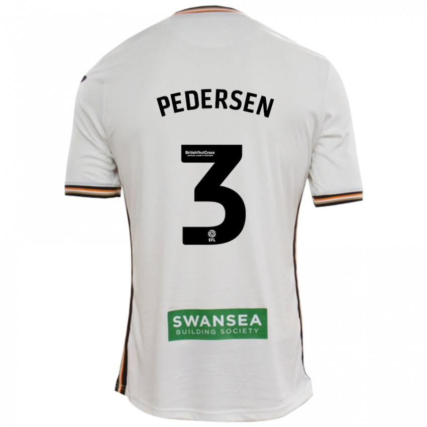 Niño Camiseta Kristian Pedersen #3 Blanco 1ª Equipación 2024/25 La Camisa Perú