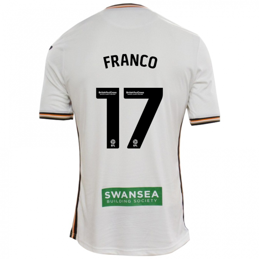 Niño Camiseta Gonçalo Franco #17 Blanco 1ª Equipación 2024/25 La Camisa Perú