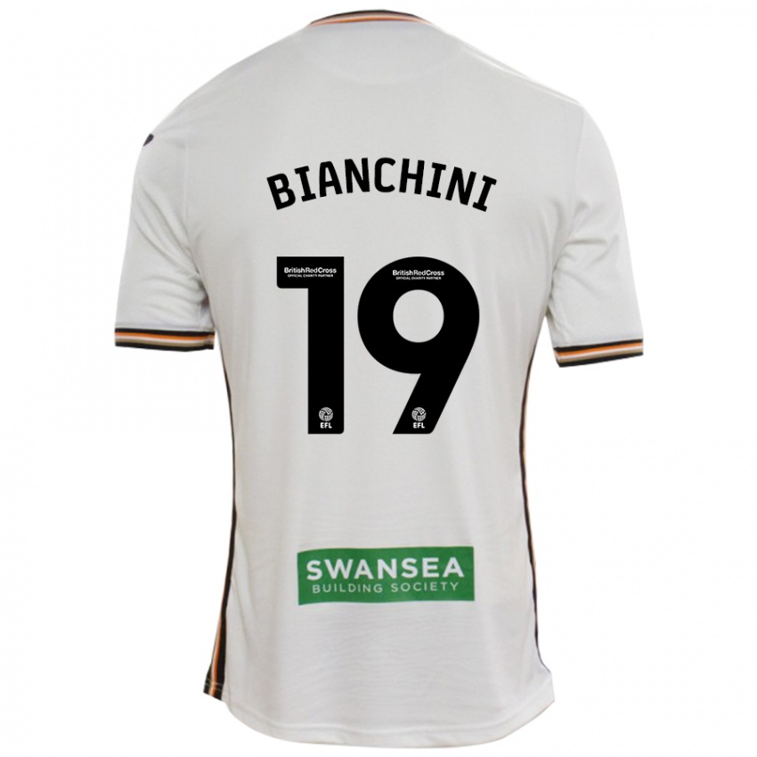 Niño Camiseta Florian Bianchini #19 Blanco 1ª Equipación 2024/25 La Camisa Perú