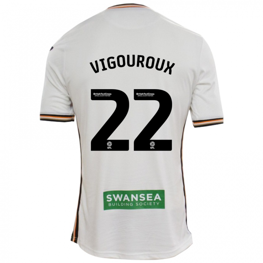 Niño Camiseta Lawrence Vigouroux #22 Blanco 1ª Equipación 2024/25 La Camisa Perú