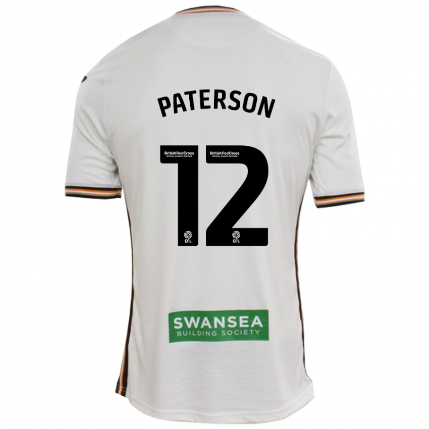 Niño Camiseta Jamie Paterson #12 Blanco 1ª Equipación 2024/25 La Camisa Perú