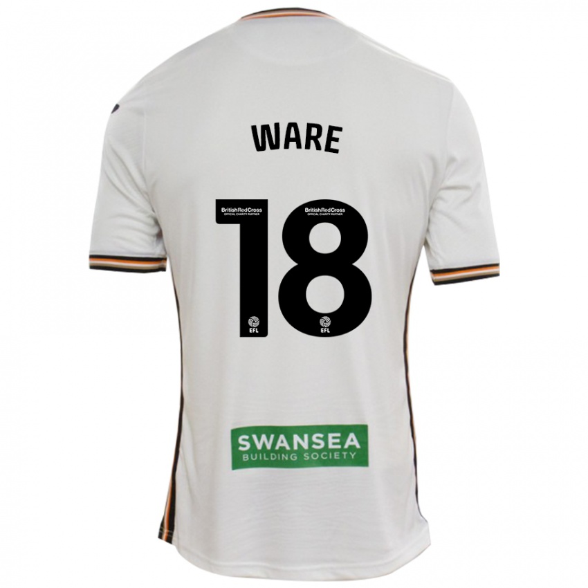 Niño Camiseta Phoebe Ware #18 Blanco 1ª Equipación 2024/25 La Camisa Perú