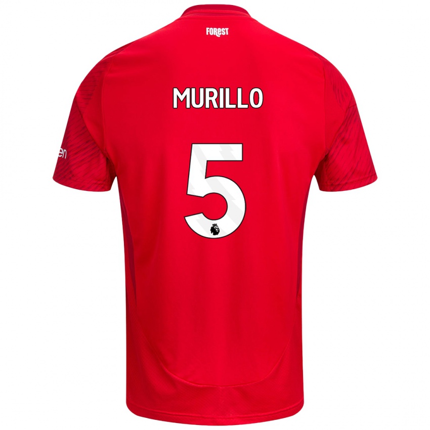 Niño Camiseta Murillo #5 Rojo Blanco 1ª Equipación 2024/25 La Camisa Perú