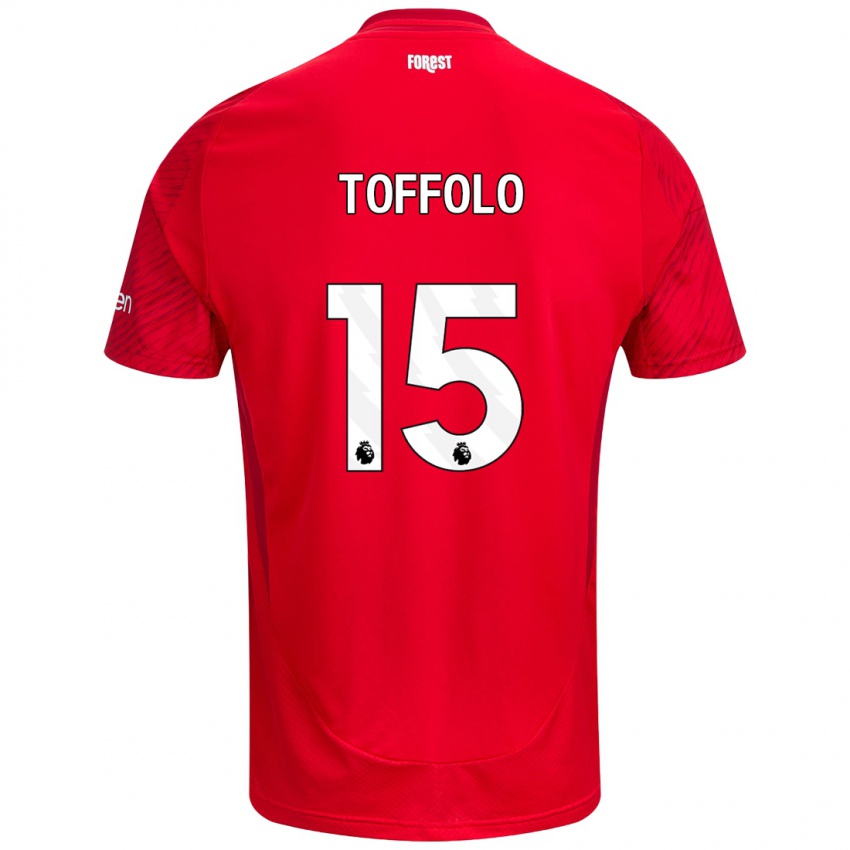 Niño Camiseta Harry Toffolo #15 Rojo Blanco 1ª Equipación 2024/25 La Camisa Perú