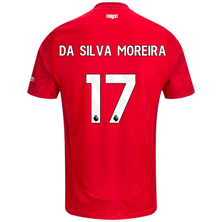 Niño Camiseta Eric Da Silva Moreira #17 Rojo Blanco 1ª Equipación 2024/25 La Camisa Perú