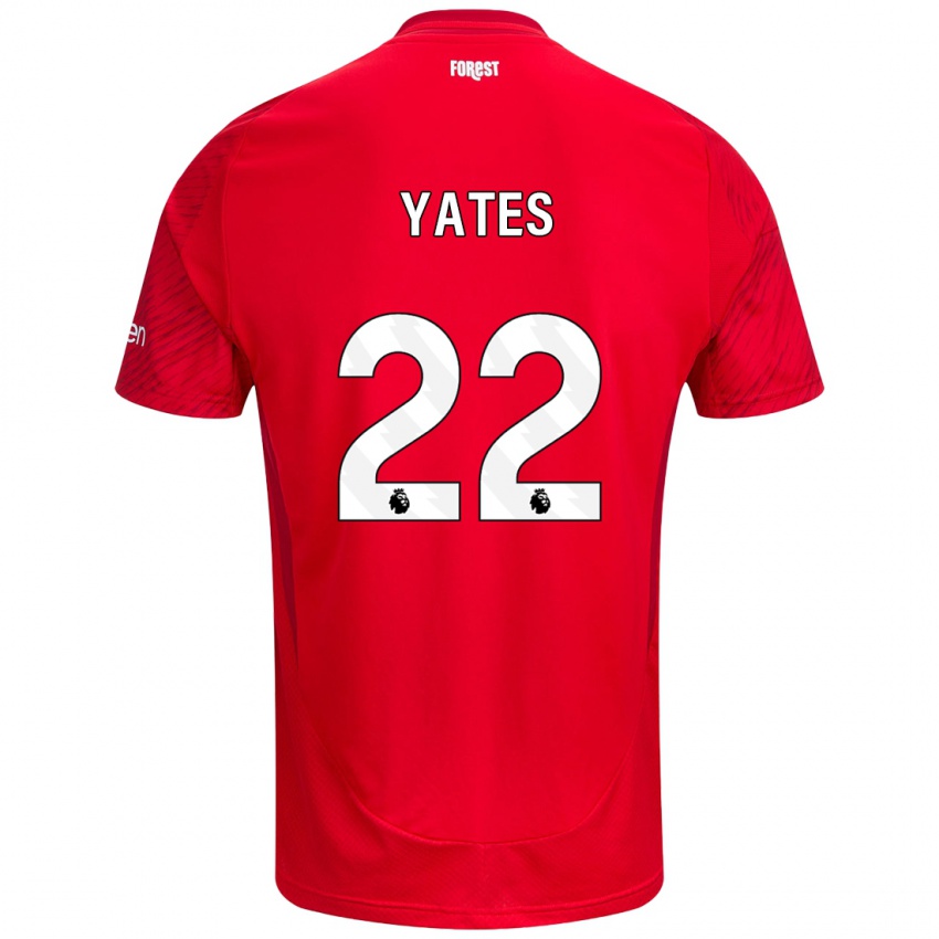 Niño Camiseta Ryan Yates #22 Rojo Blanco 1ª Equipación 2024/25 La Camisa Perú