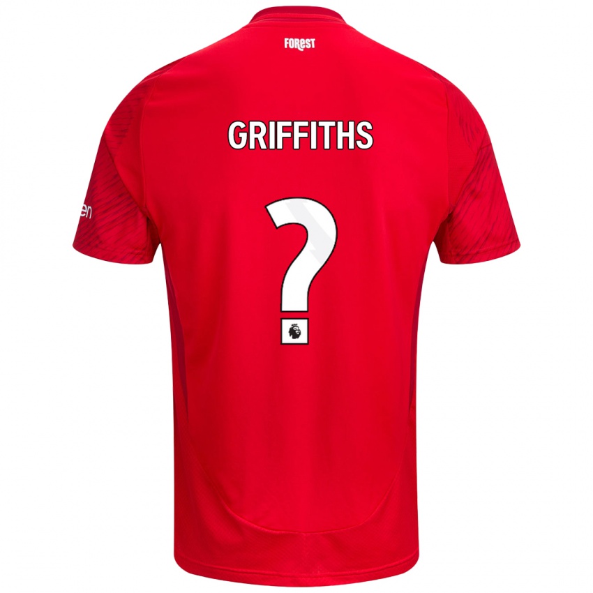 Niño Camiseta Harry Griffiths #0 Rojo Blanco 1ª Equipación 2024/25 La Camisa Perú