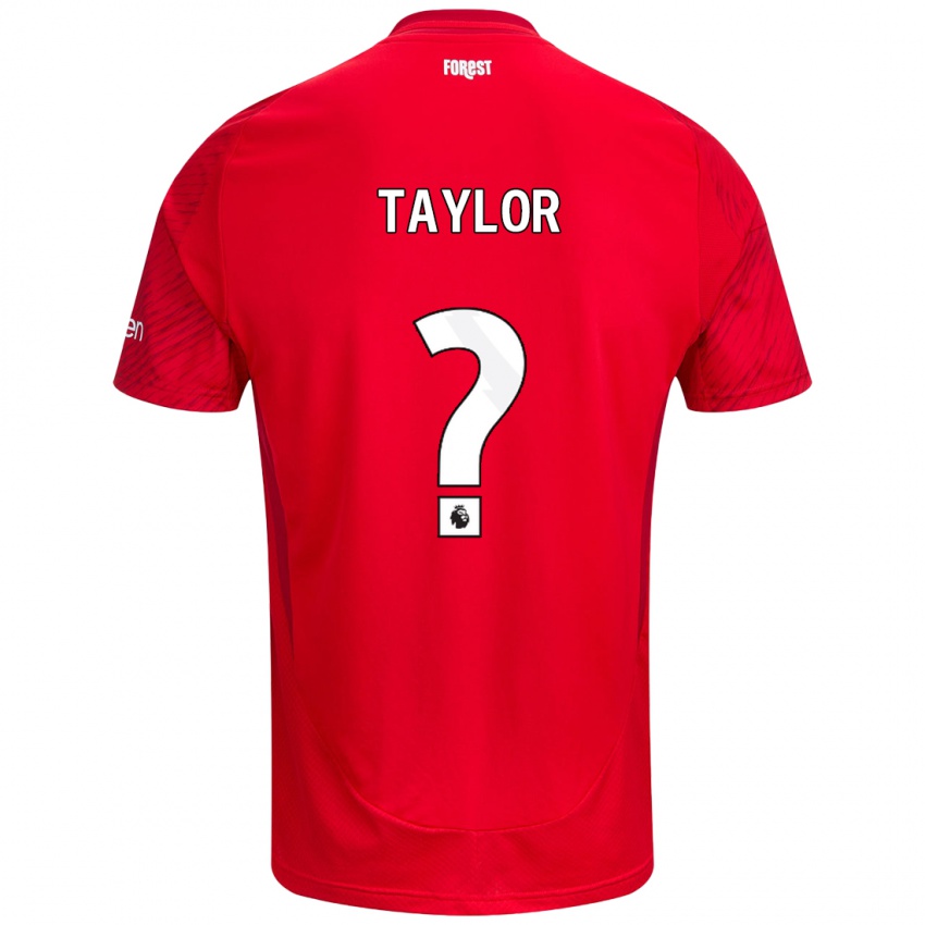 Niño Camiseta Dale Taylor #0 Rojo Blanco 1ª Equipación 2024/25 La Camisa Perú