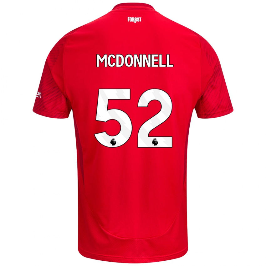 Niño Camiseta Jamie Mcdonnell #52 Rojo Blanco 1ª Equipación 2024/25 La Camisa Perú