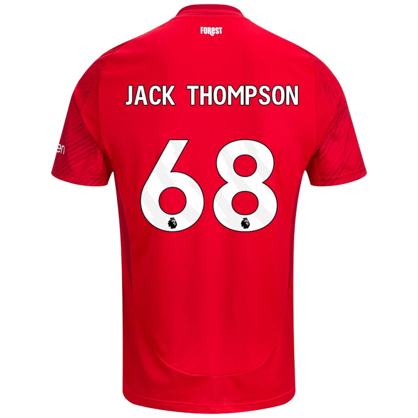 Niño Camiseta Jack Thompson #68 Rojo Blanco 1ª Equipación 2024/25 La Camisa Perú