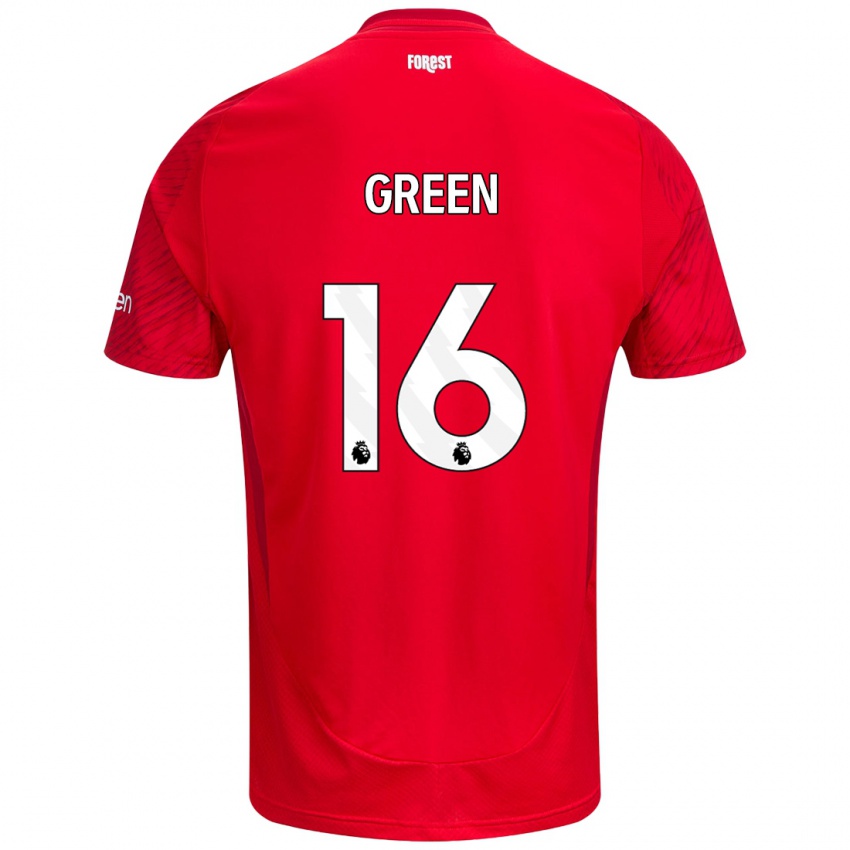 Niño Camiseta Mollie Green #16 Rojo Blanco 1ª Equipación 2024/25 La Camisa Perú